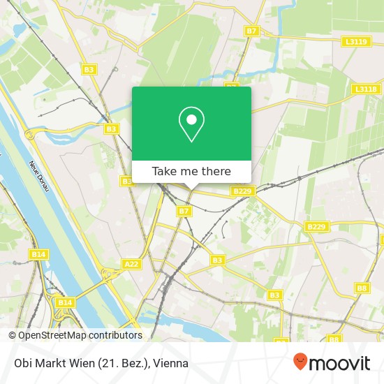 Obi Markt Wien (21. Bez.) map