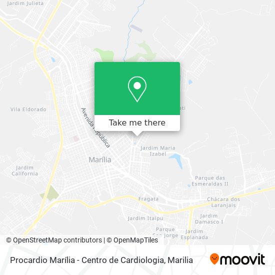 Mapa Procardio Marília - Centro de Cardiologia