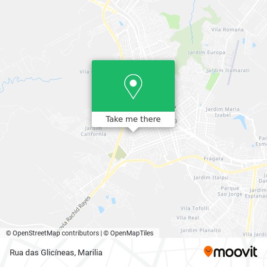 Rua das Glicíneas map