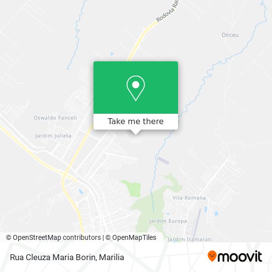 Rua Cleuza Maria Borin map