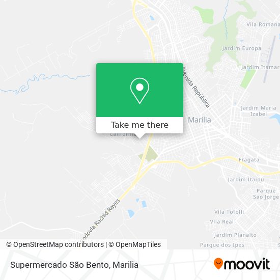 Mapa Supermercado São Bento