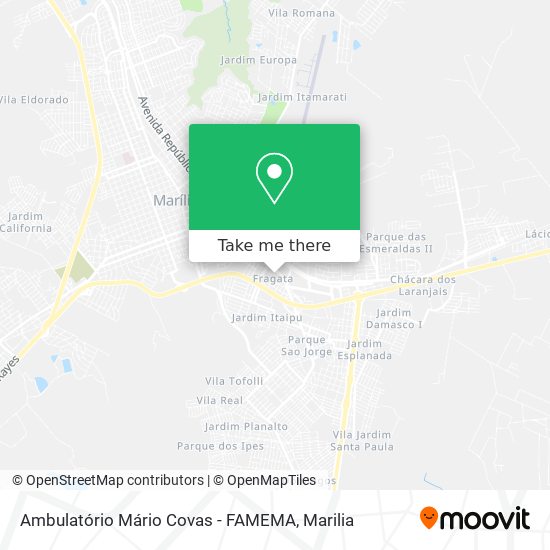 Mapa Ambulatório Mário Covas - FAMEMA