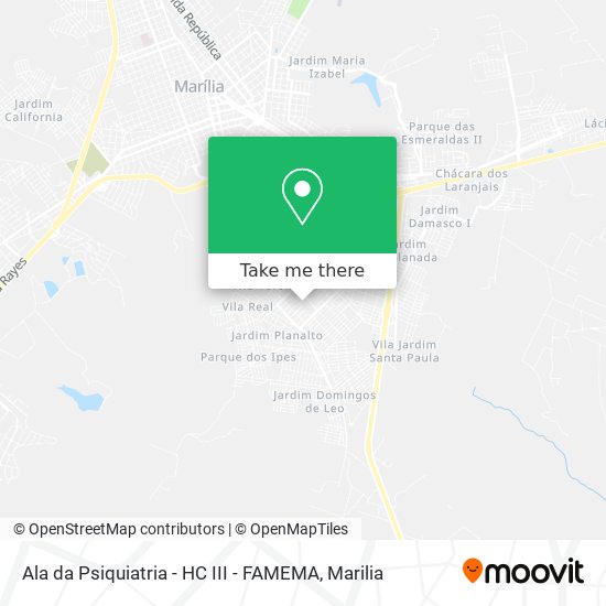 Ala da Psiquiatria - HC III - FAMEMA map