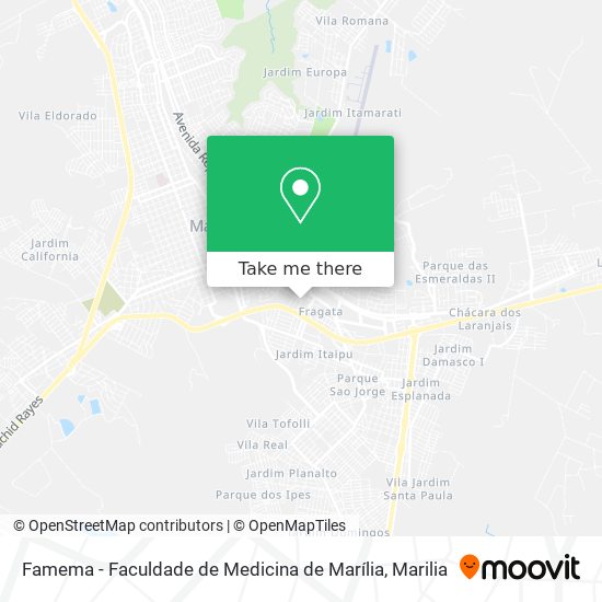 Famema - Faculdade de Medicina de Marília map