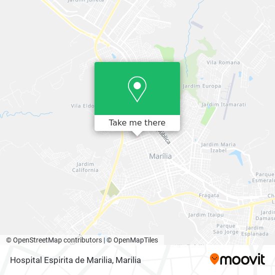 Hospital Espirita de Marilia map