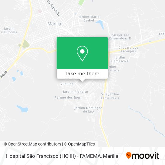 Hospital São Francisco (HC III) - FAMEMA map