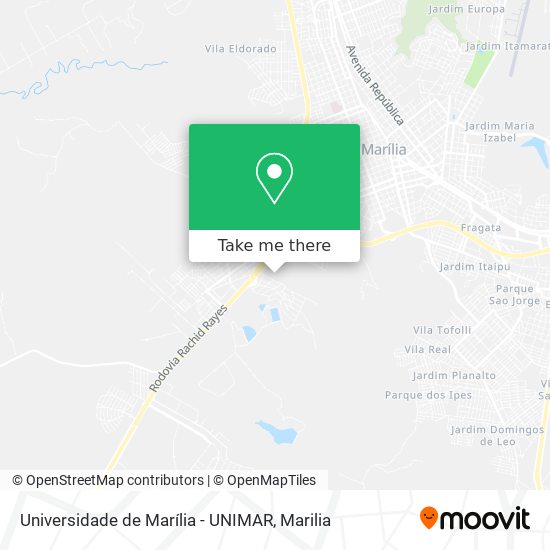 Mapa Universidade de Marília - UNIMAR