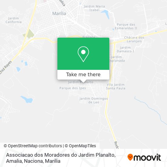 Associacao dos Moradores do Jardim Planalto, Amalia, Naciona map
