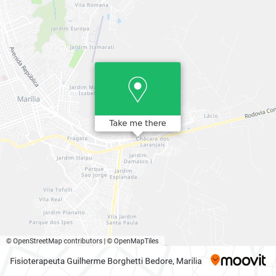 Fisioterapeuta Guilherme Borghetti Bedore map