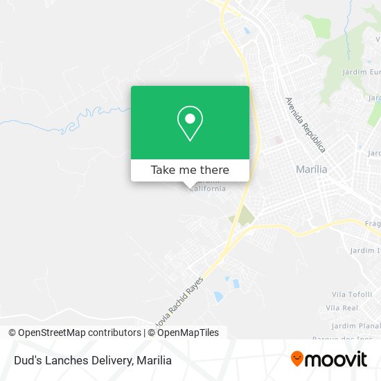 Dud's Lanches Delivery map