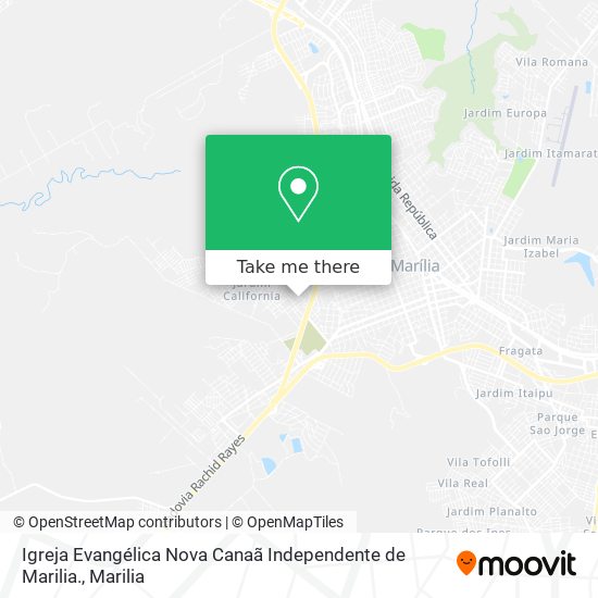 Igreja Evangélica Nova Canaã Independente de Marilia. map