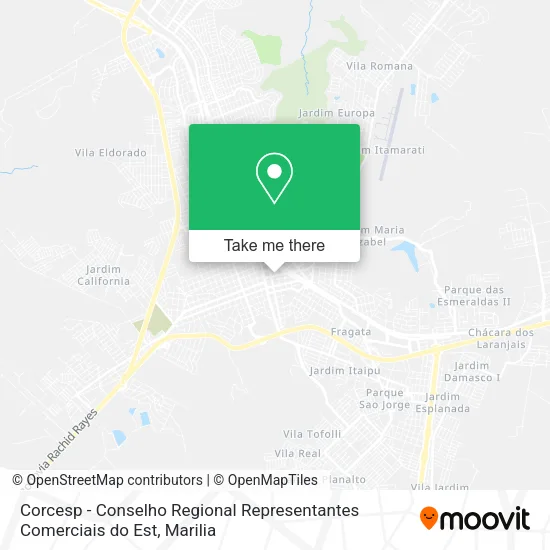 Corcesp - Conselho Regional Representantes Comerciais do Est map