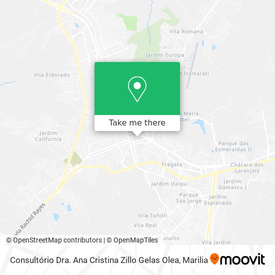 Consultório Dra. Ana Cristina Zillo Gelas Olea map