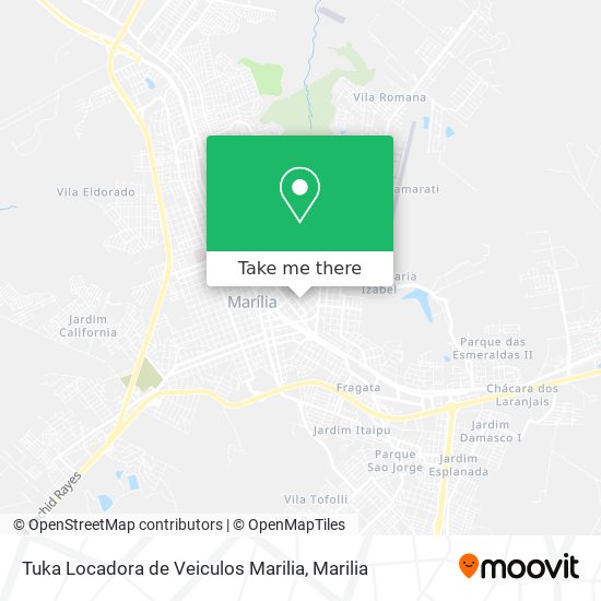 Tuka Locadora de Veiculos Marilia map