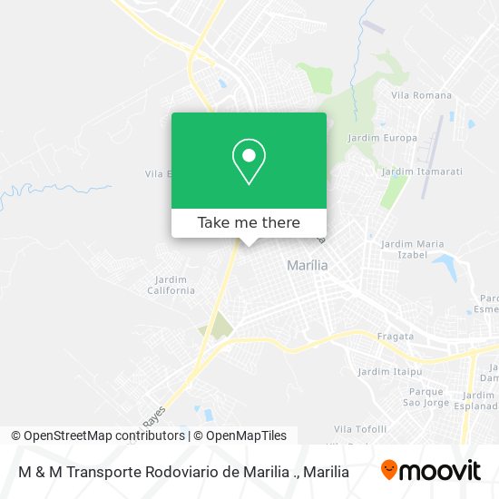 M & M Transporte Rodoviario de Marilia . map