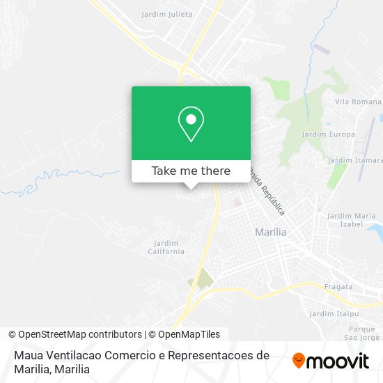 Maua Ventilacao Comercio e Representacoes de Marilia map