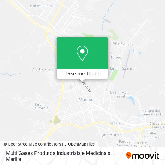 Multi Gases Produtos Industriais e Medicinais map