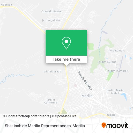 Shekinah de Marilia Representacoes map