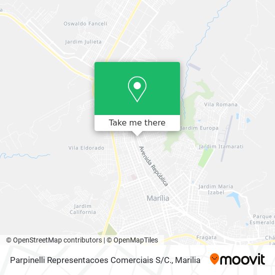 Parpinelli Representacoes Comerciais S / C. map