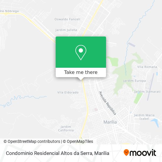 Mapa Condominio Residencial Altos da Serra