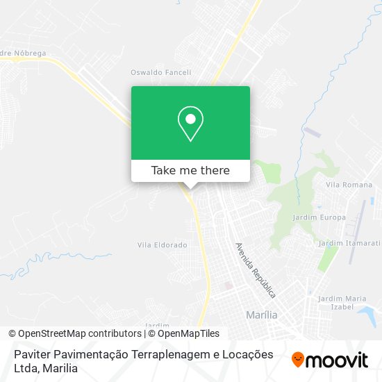 Paviter Pavimentação Terraplenagem e Locações Ltda map