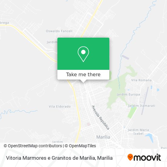 Mapa Vitoria Marmores e Granitos de Marilia