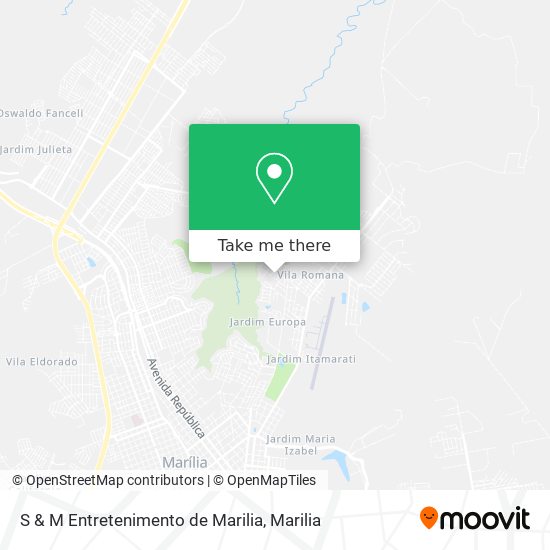 S & M Entretenimento de Marilia map