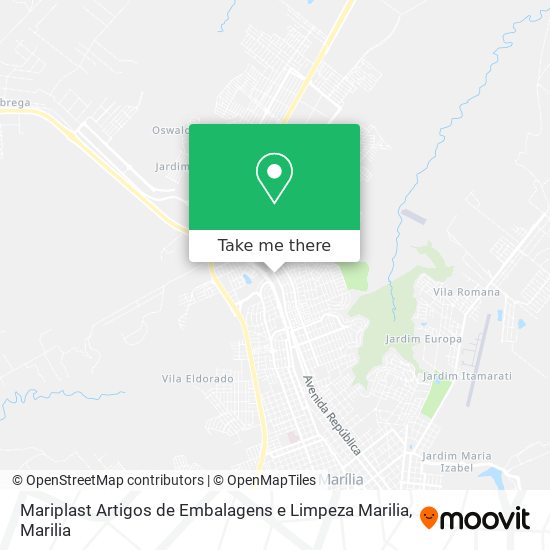 Mariplast Artigos de Embalagens e Limpeza Marilia map