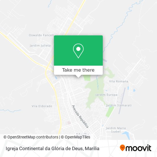 Mapa Igreja Continental da Glória de Deus