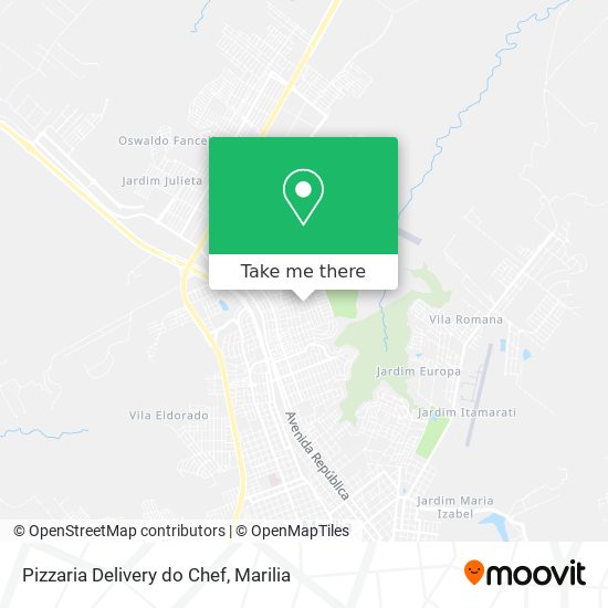 Pizzaria Delivery do Chef map