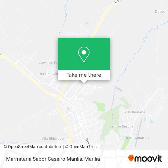 Mapa Marmitaria Sabor Caseiro Marilia