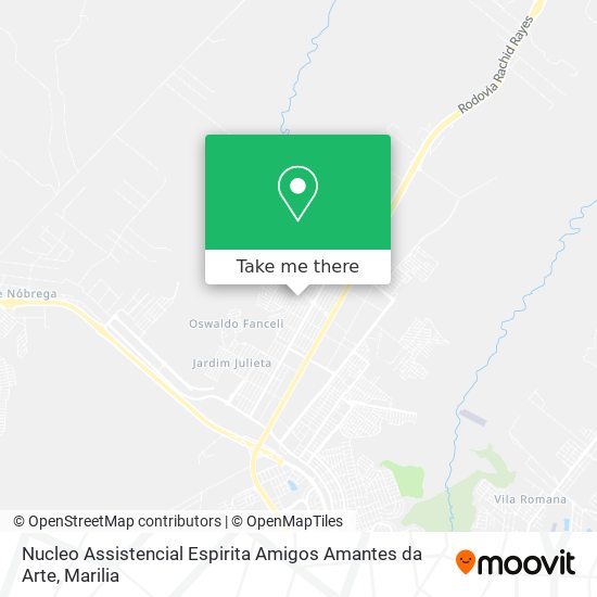 Nucleo Assistencial Espirita Amigos Amantes da Arte map