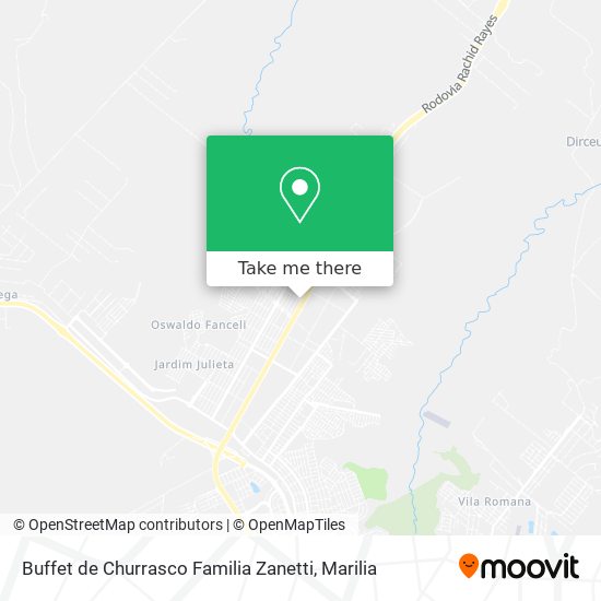 Mapa Buffet de Churrasco Familia Zanetti