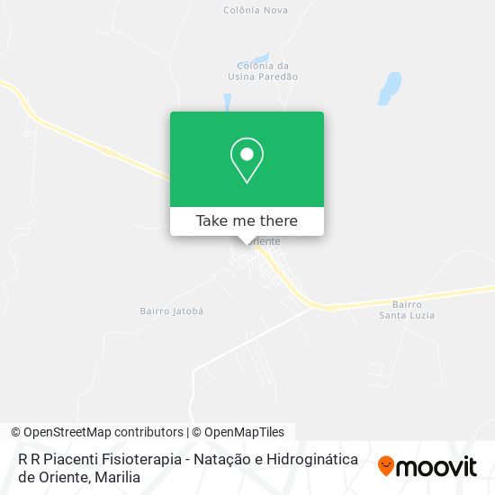 R R Piacenti Fisioterapia - Natação e Hidroginática de Oriente map
