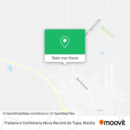 Padaria e Confeitaria Nova Record de Tupa map