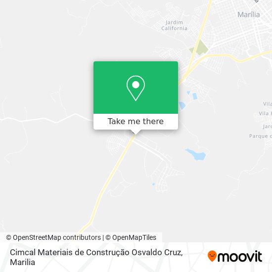 Mapa Cimcal Materiais de Construção Osvaldo Cruz