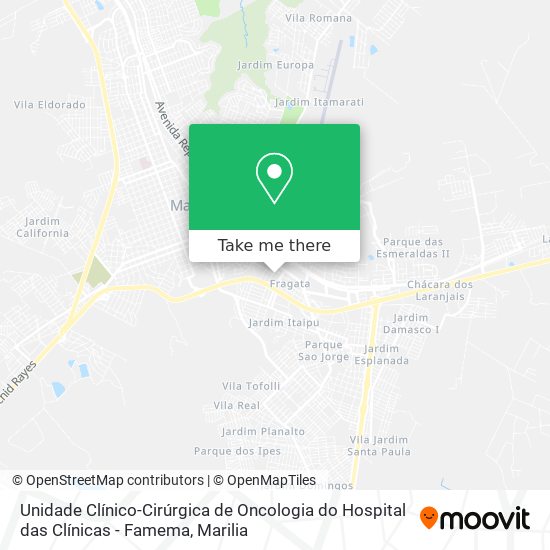 Unidade Clínico-Cirúrgica de Oncologia do Hospital das Clínicas - Famema map