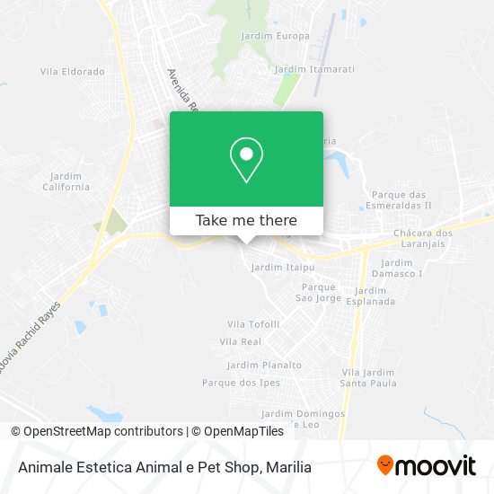 Mapa Animale Estetica Animal e Pet Shop