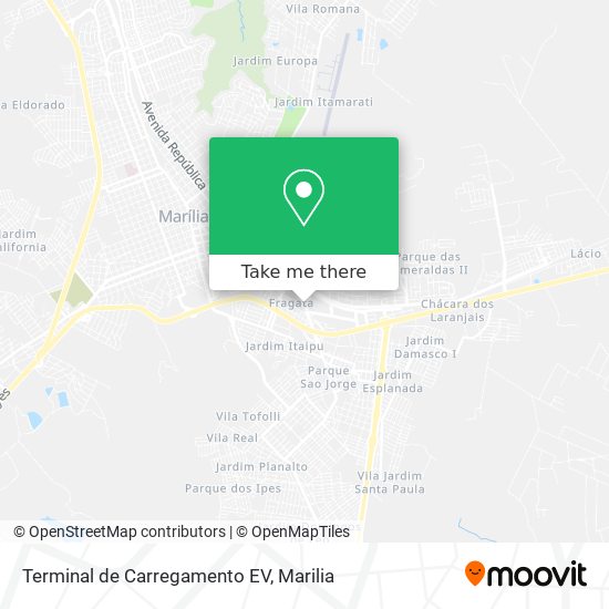 Mapa Terminal de Carregamento EV