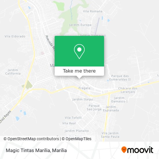 Magic Tintas Marilia map