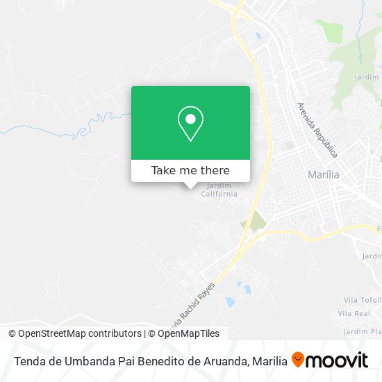 Mapa Tenda de Umbanda Pai Benedito de Aruanda