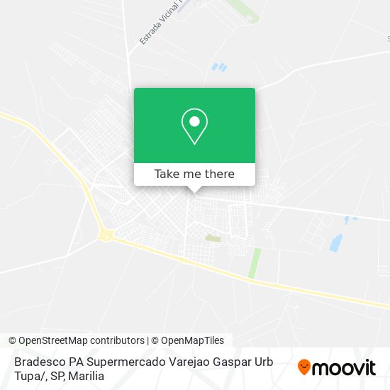 Bradesco PA Supermercado Varejao Gaspar Urb Tupa / , SP map