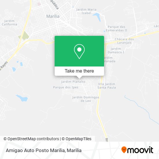 Amigao Auto Posto Marilia map