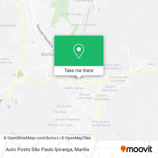 Mapa Auto Posto São Paulo Ipiranga