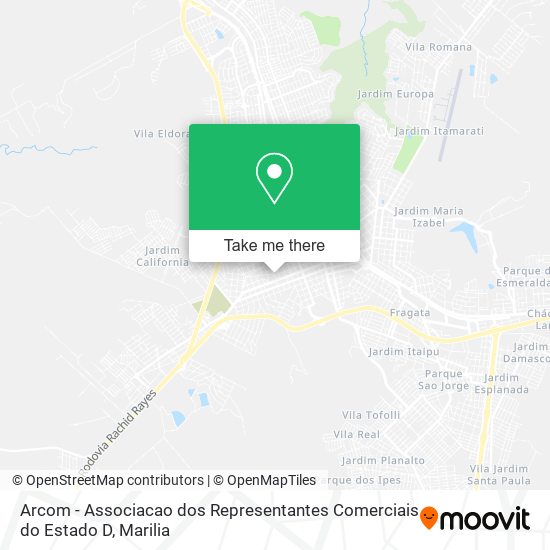 Arcom - Associacao dos Representantes Comerciais do Estado D map