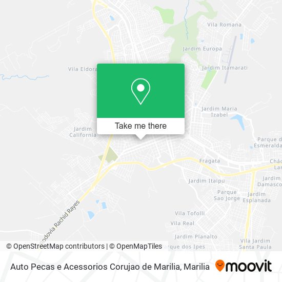 Mapa Auto Pecas e Acessorios Corujao de Marilia