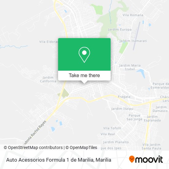 Auto Acessorios Formula 1 de Marilia map