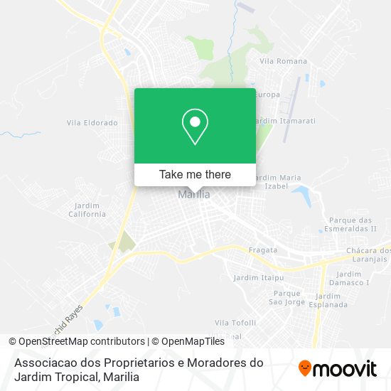 Associacao dos Proprietarios e Moradores do Jardim Tropical map