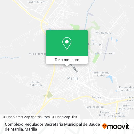 Complexo Regulador Secretaria Municipal de Saúde de Marília map