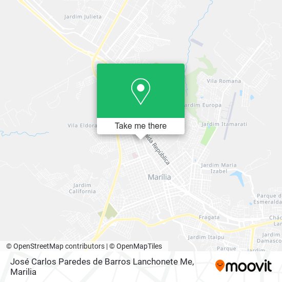 José Carlos Paredes de Barros Lanchonete Me map